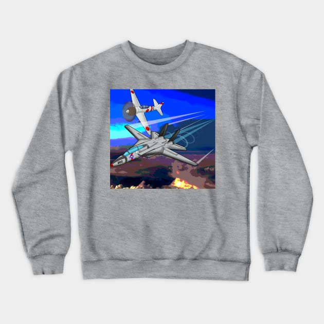 Tomcat Chasing Zero Crewneck Sweatshirt by lytebound